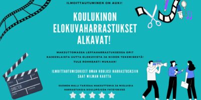 Ilmoittaudu mukaan Koulukinon elokuvaharrastukseen 2024-2025